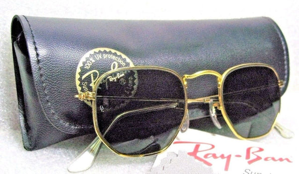 Ray-Ban USA *NOS Vintage B&L Hexagon Classic Metals 24k GP W0980 *NEW Sunglasses - Vintage Sunglasses 