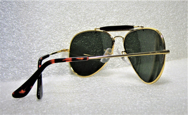 Ray-Ban Vintage USA B&L Aviator Diamond Hard Survivor Bravura W1506 Sunglasses - Vintage Sunglasses 