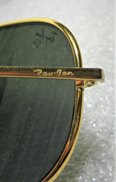 Ray-Ban Vintage USA B&L Aviator Diamond Hard Survivor Bravura W1506 Sunglasses - Vintage Sunglasses 