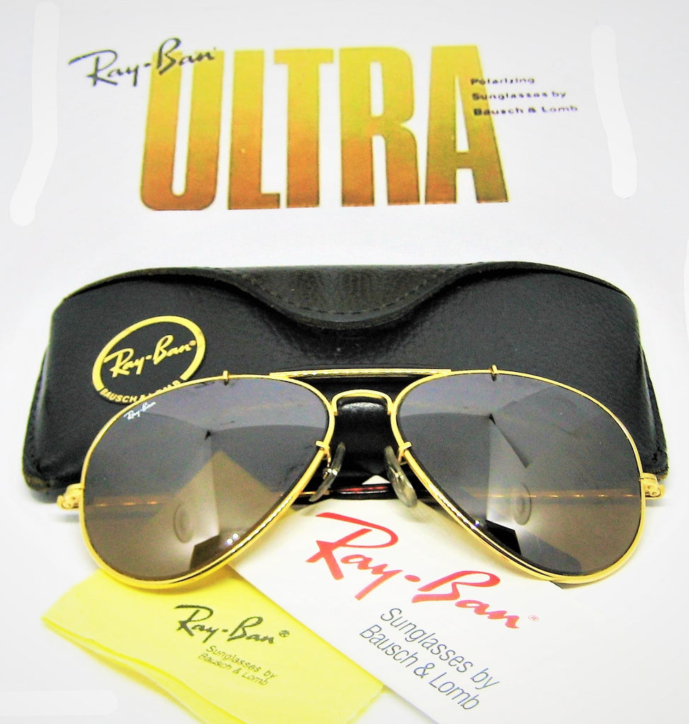 *Rare Ray-Ban USA NOS Vintage B&L Aviator Ultra Bravura Polarzing RB50  W1219 Sunglasses THE MOST RARE LIMITED EDITION TORTUGA ULTRA POLARIZING!