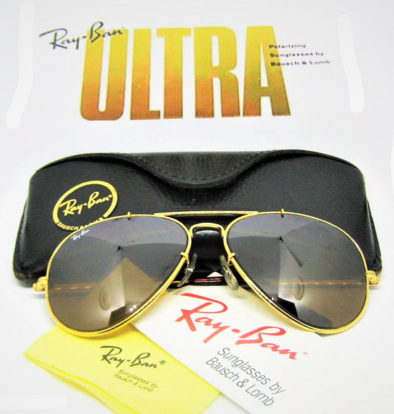 *Rare Ray-Ban USA NOS Vintage B&L Aviator Ultra Bravura Polarzing RB50 W1219 Sunglasses THE MOST RARE LIMITED EDITION TORTUGA ULTRA POLARIZING! - Vintage Sunglasses 