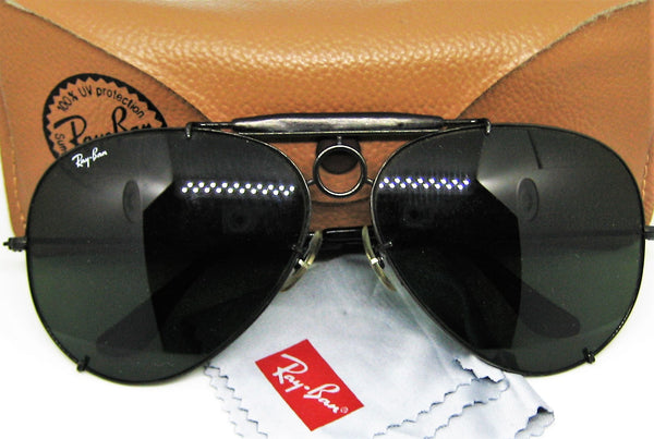 Ray-Ban B&L USA Vintage Aviator Sharp Shooter Deluxe III 65mm BkChrom Sunglasses - Vintage Sunglasses 