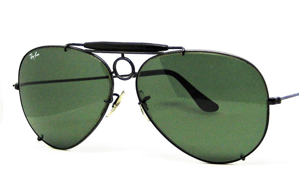 Ray-Ban B&L USA Vintage Aviator Sharp Shooter Deluxe III 65mm BkChrom Sunglasses - Vintage Sunglasses 